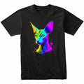 Oriental Shorthair Cat Psychedelic Cat Art T-Shirt Oriental Shorthair Owner Gift