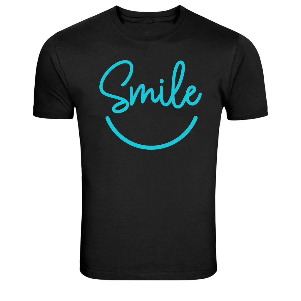 Smile Face Graphic T-Shirt Minimalist Happy Positive Vibes Tee