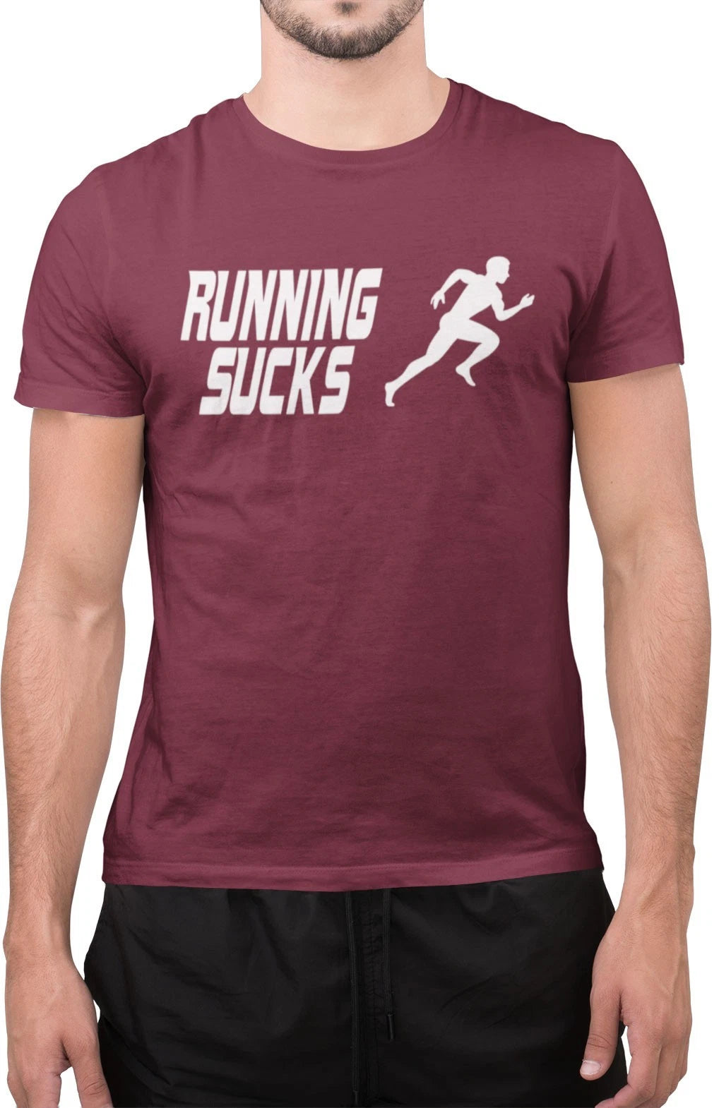 Adult Running Sucks Funny Work Out Gym Sarcastic T-Shirt