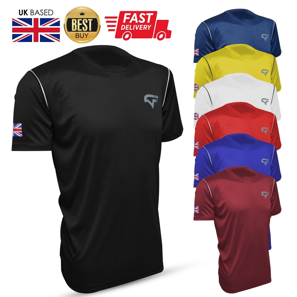 GetFit Sports T-Shirt Gym Running Jogging Football Training Breathable Quick Dry