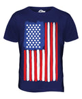 STARS AND STRIPES PAINTED FLAG POP ART MENS FASHION PRINT T-SHIRT TOP USA SWAG
