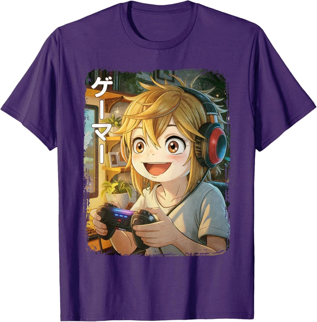 Anime Shirt Cool Gaming Japan Kawaii Funny Manga Graphic T-Shirt