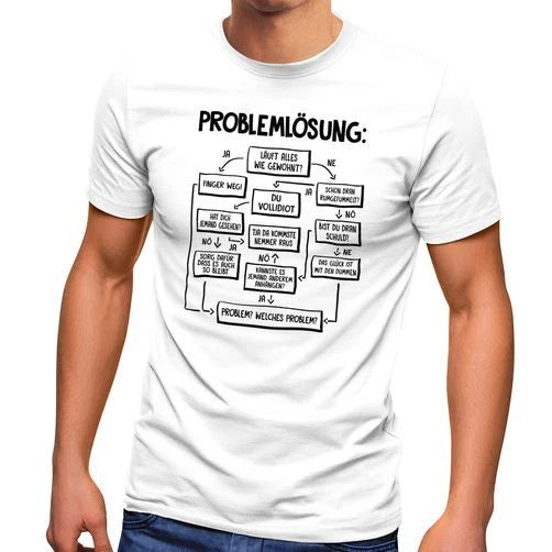 Mens T-Shirt With Slogan Work Job Problem Solving Graphic Print Fun Shirt
