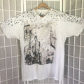 Tell The People T-Shirt XL Guitar Telephone Poles Birds Artistic Design to Wear