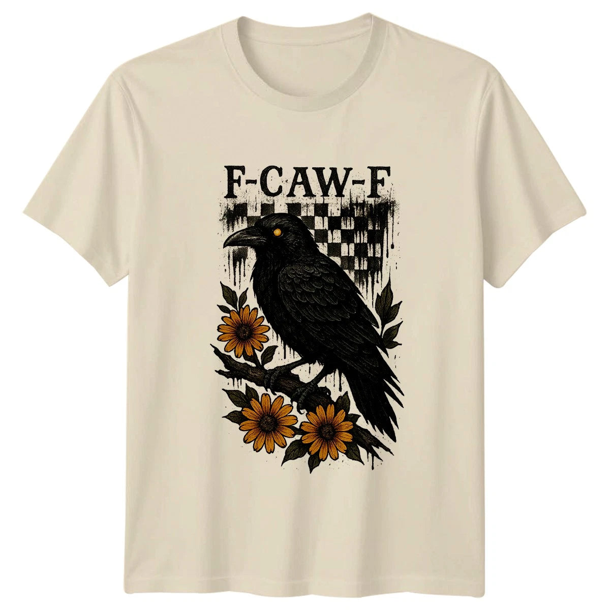 F-Caw-F Raven Bird Graphic Tee Men Women Unisex Top