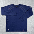 Ariat FR Work Crew Long Sleeve Men’s Navy Blue Fire Resistant T-Shirt Size Large