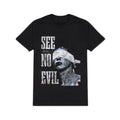 See No Evil Graphic Tee – Vintage Grunge Streetwear Black T-Shirt for Men