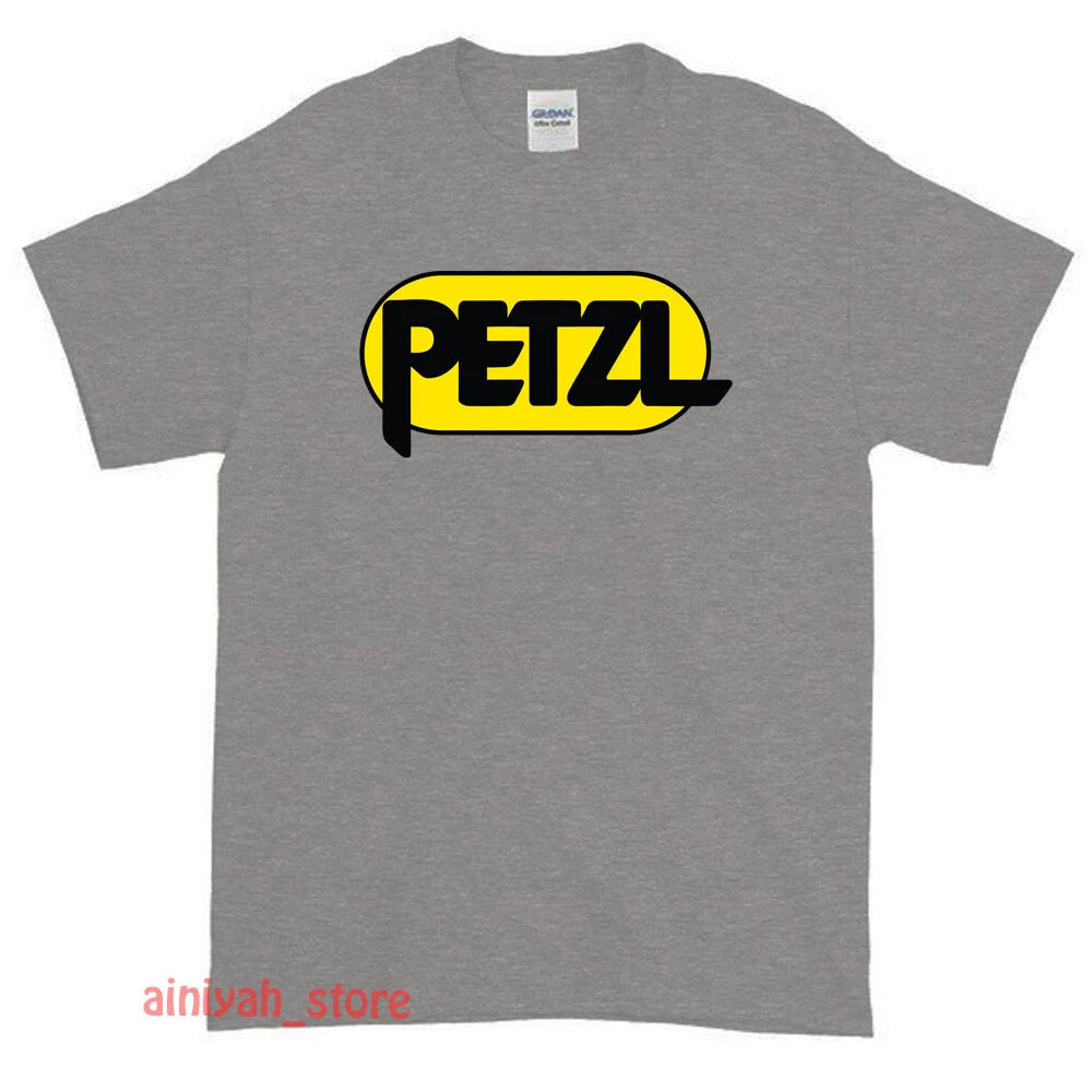 New Petzl rock climbing Logo Men's Funny T-Shirt USA Size S-XXL