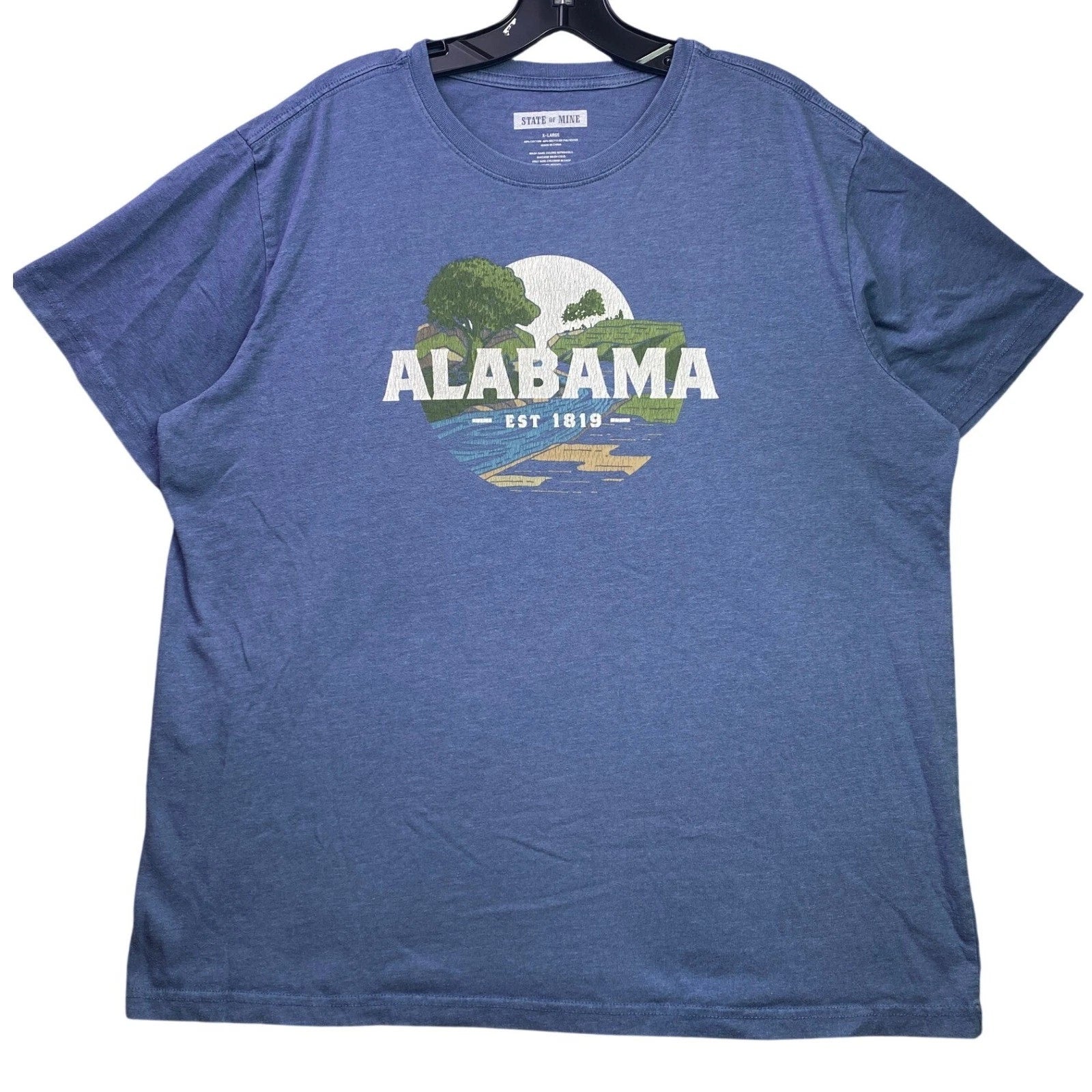 State of Mine Alabama Shirt Mens Extra Large Spell Out Everyday Streetwear