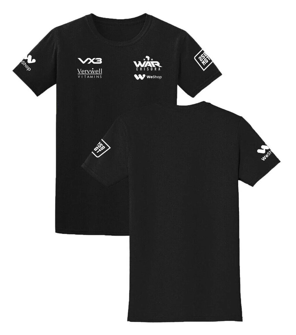 Derek Chisora  Black Boxing T-Shirt White Print
