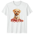 Yorkshire Terrier Puppy Hearts Mens T-Shirt Womens Tee Graphic Unisex Top