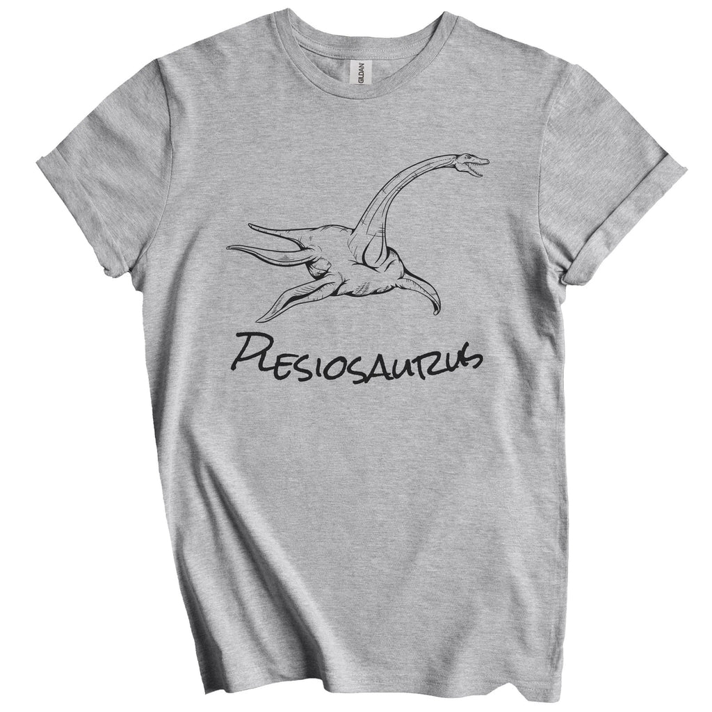 Plesiosaurus Sketch Cool Prehistoric Animal Dinosaur T-Shirt - Dinosaur Gift