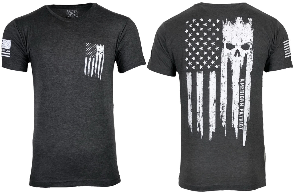 Howitzer Style Men's T-Shirt PATRIOT TORN Military Grunt M L XL 2XL