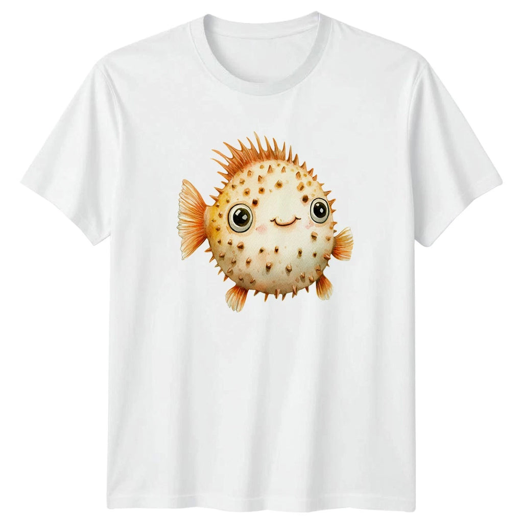 Cute Pufferfish T-Shirt Aquatic Ocean Wildlife Gift For Him And Her