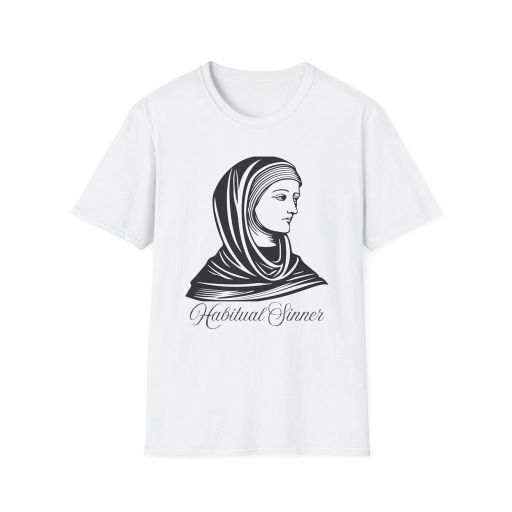 Habitual Sinner Unisex Graphic Softstyle T-Shirt, Gift for Creative Souls