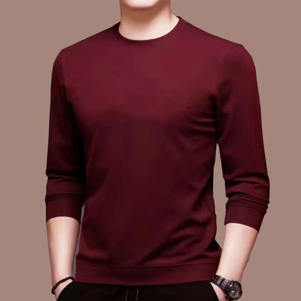 Muscle Activewear Pullover Top for Men's Casual Long Sleeve Tshirt Blouse