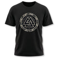 Asgard Symbol Viking T-Shirt | Symbolic Norse Valknut Shield Tee Shirt