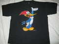 1998  Woodpecker Tee -- WOODY w/ Hand Up Black  X-L  U.S. T's 707 Walter Lantz