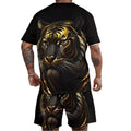 Black Mens Short Sleeve Shirt Casual Round Neck for Club and Daily Wear