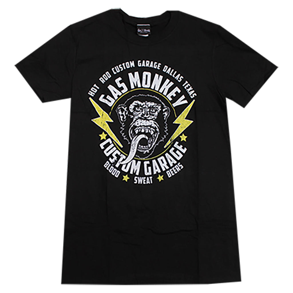 Mens GAS MONKEY T-Shirt Top Size Small Black BLOOD SWEAT BEERS SPECIAL OFFER