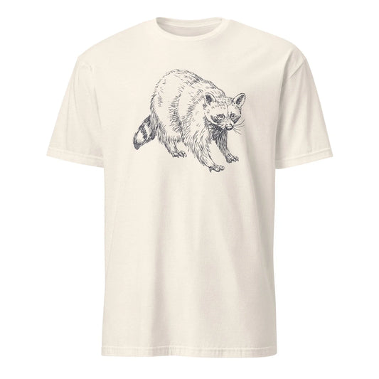 Vintage Raccoon Shirt Dark Blue Nature Graphic Tee Aesthetic Wildlife