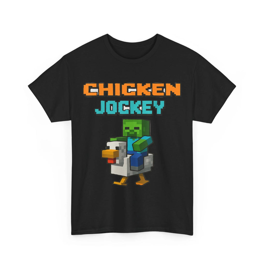 Funny  Chicken Jockey Zombie Pixel Art Zombie Gamer Gift T-Shirt