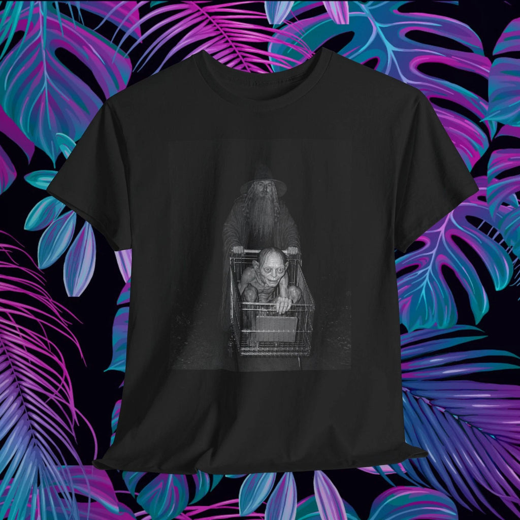 Gandalf & Gollum Trolley Meme Shirt LOTR Funny Dark Forest Graphic