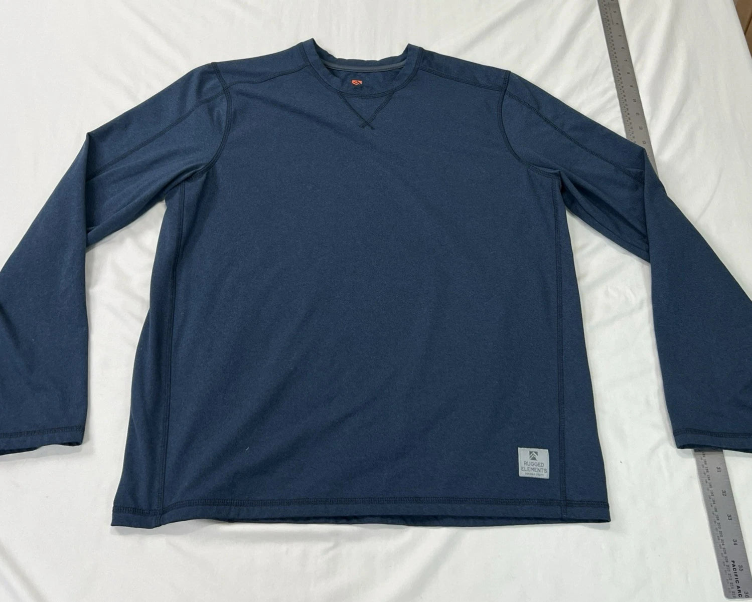 Rugged Elements Shirt Mens Medium Blue Performance Long Sleeve Durable Utility