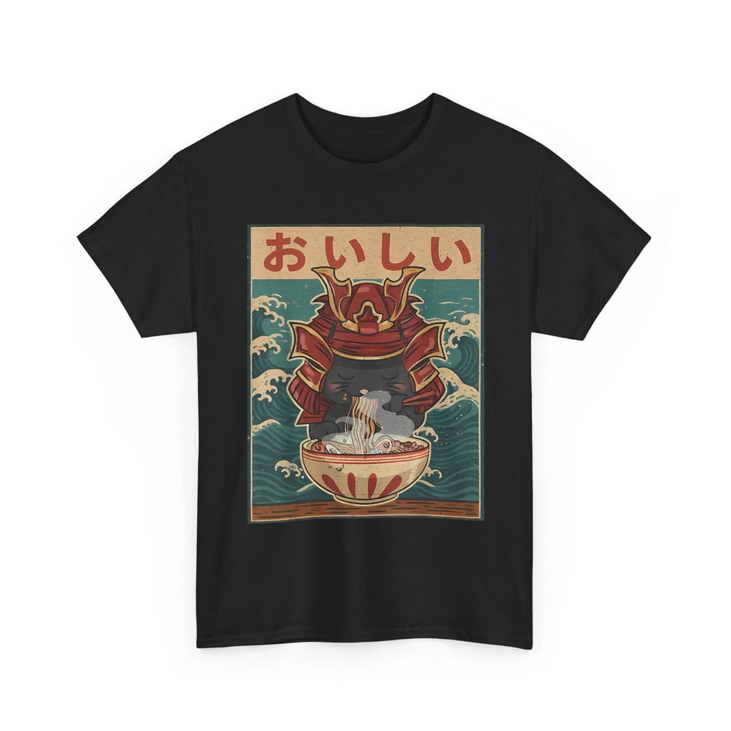 Cat Eating Ramen for Men Women Teens Girls Kawaii Anime Shirt