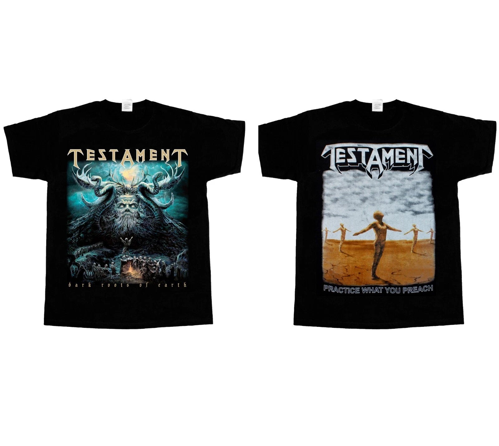 TESTAMENT PRACTICE WHAT YOU PREACH DARK ROOTS OF EARTH SHORT/LONG SLEEVE T-SHIRT