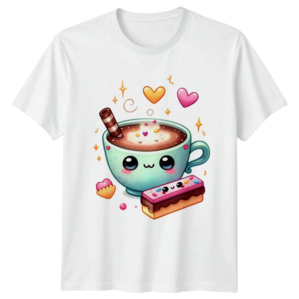 Sweet Kawaii Hot Chocolate Treats T-Shirt Cute Dessert Food Gift For Him And Her