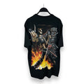Vintage Y2K Rock Salute Skull Over Print T-Shirt Double Sided Men’s Size L