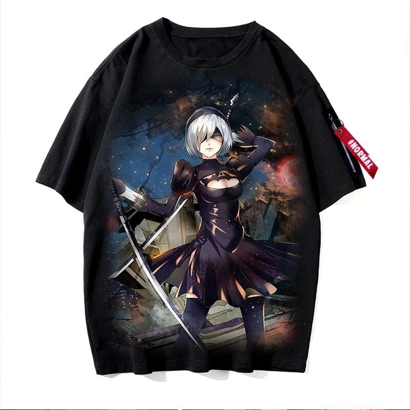 NieR: Automata cosplay anime manga T-shirt shirt undershirt polyester unisex