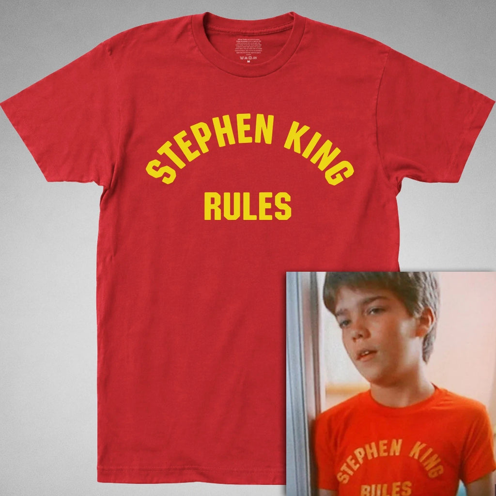 STEPHEN KING RULES T-Shirt steven monster squad funny 80s movie quote shining it