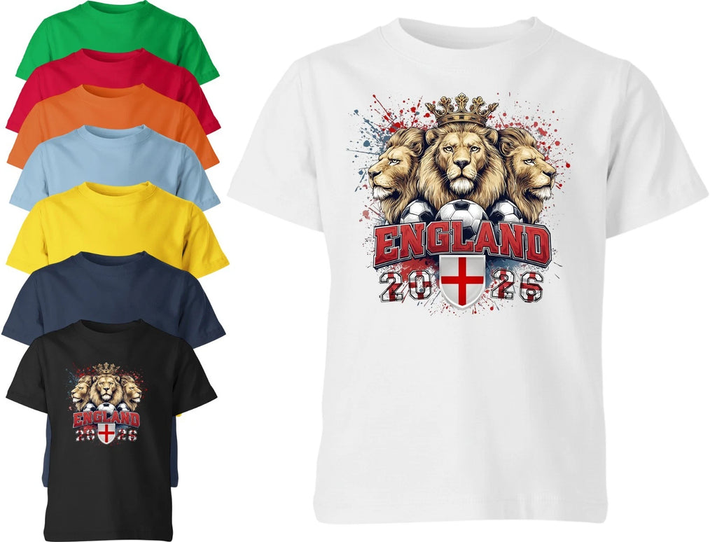 England World Cup 2026 Unisex Kids T-Shirt Football Soccer Game Tee