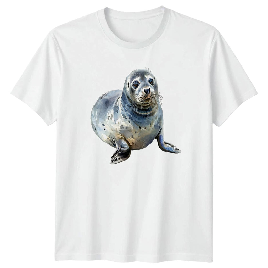 Cute Watercolor Seal T-Shirt Ocean Animal Gift For Him And Her