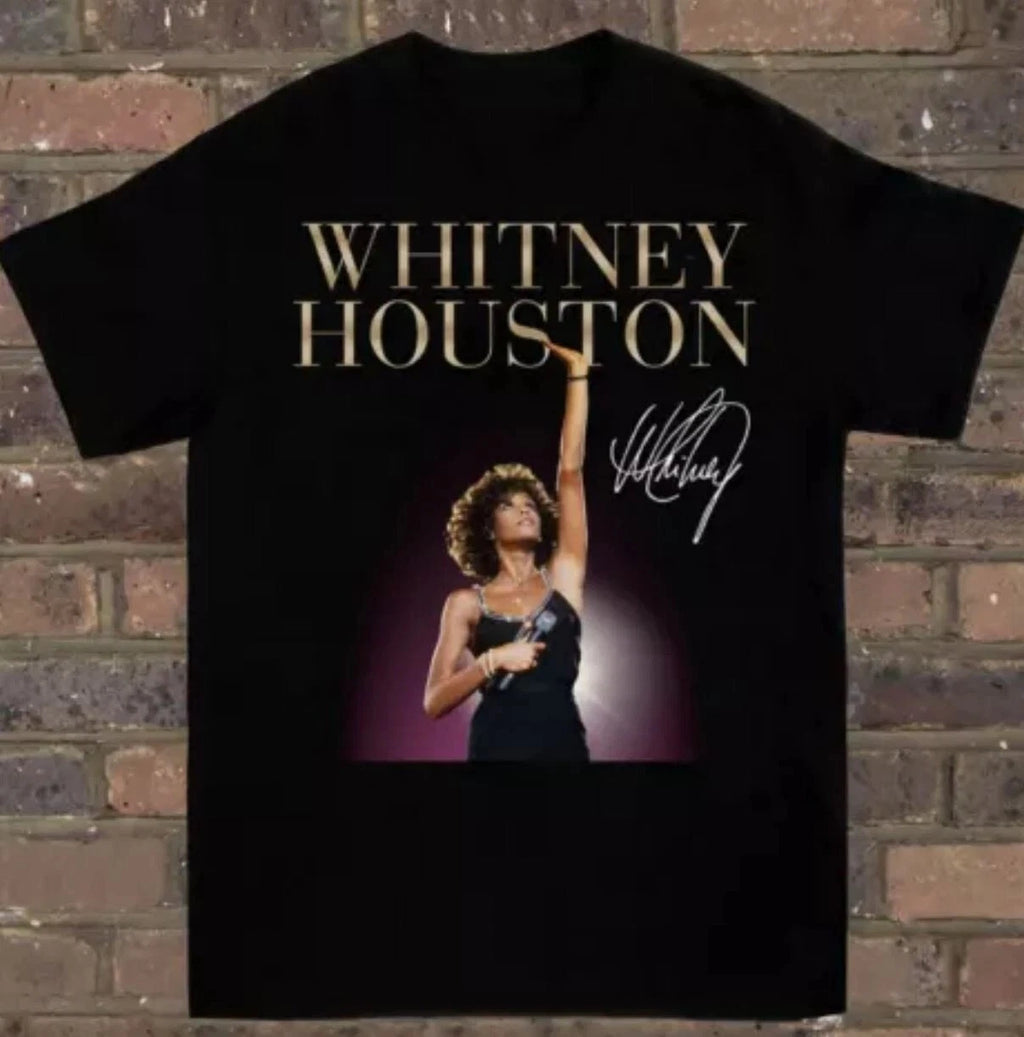 Whitney Houston Black T-Shirt Unisex Tee S-5XL Q8945
