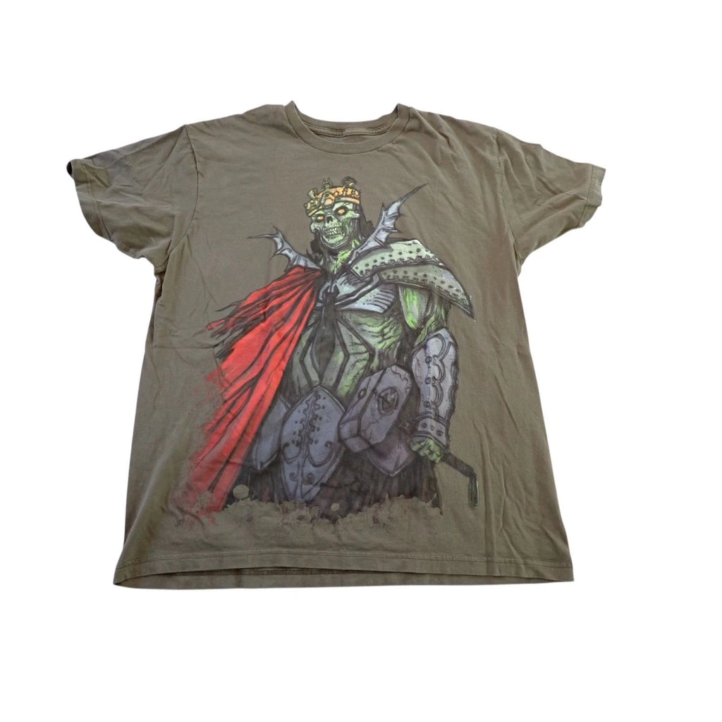 Three Floyds T-Shirt Mens XL Zombie Dust Brewery Graphic Beer Tee Olive Cotton