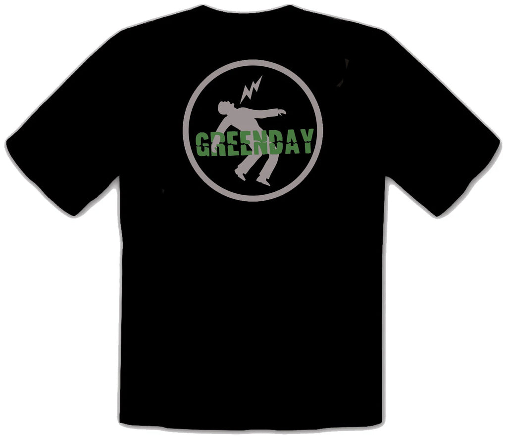 Green Day Black Punk Rock Music Fun Logo Black T-Shirt -548