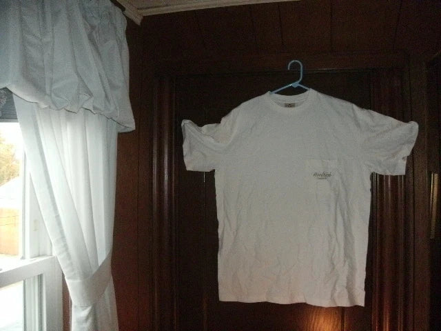 WOOLRICH t-shirt S/S white front outdoor pocket script size large tall brand new