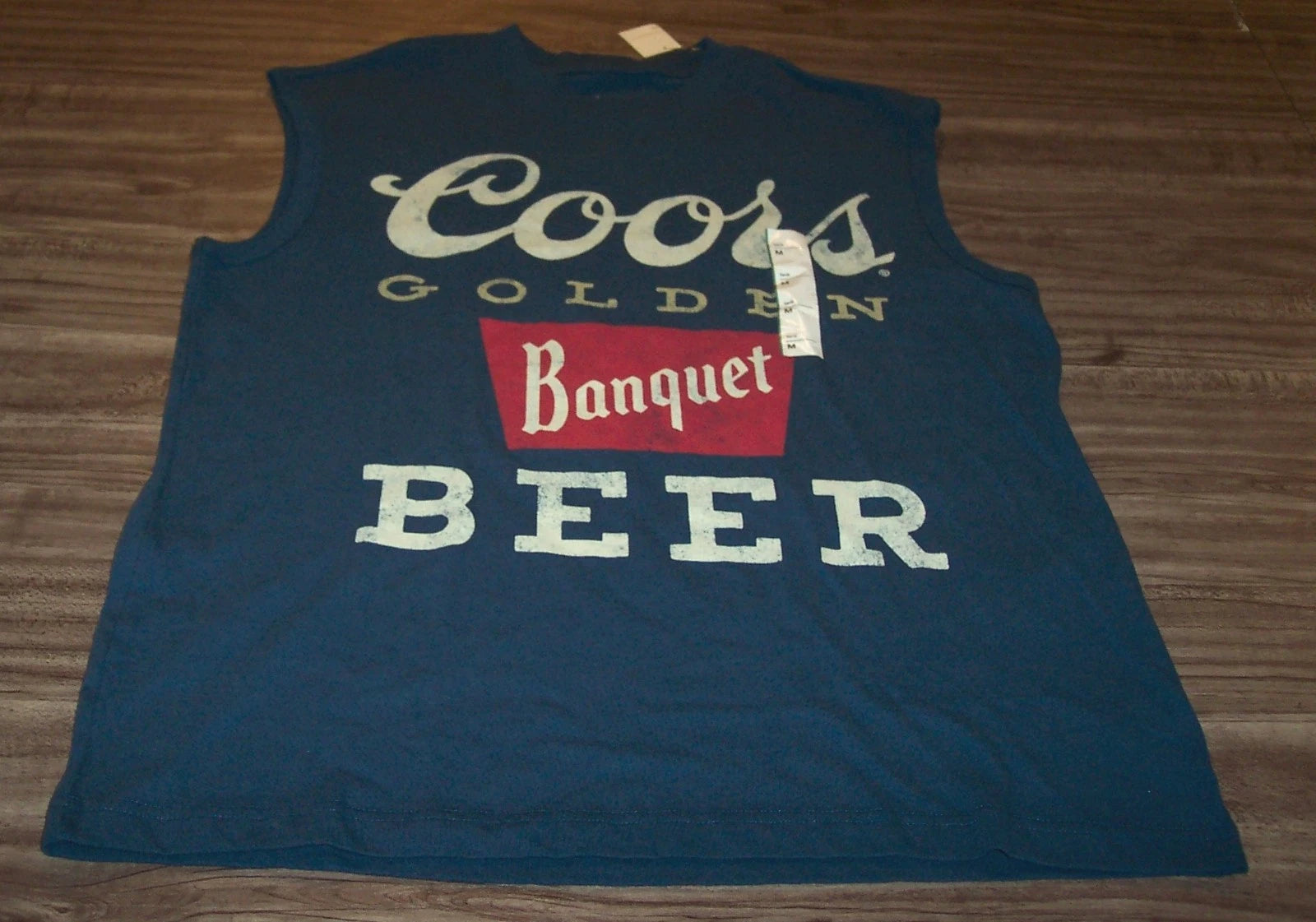 VINTAGE STYLE COORS GOLDEN BANQUET  BEER SLEEVLESS T-shirt MENS MEDIUM NEW
