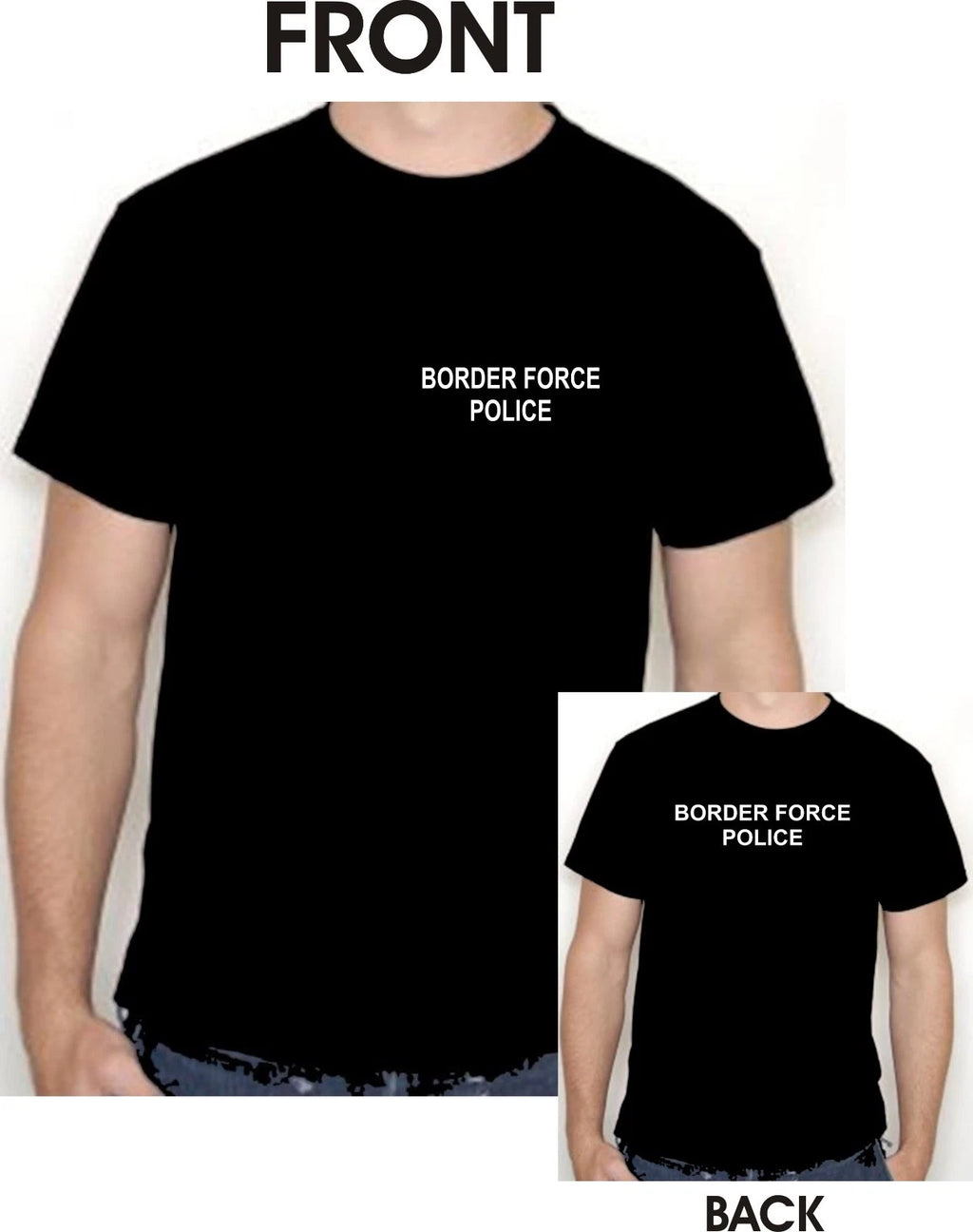 BORDER FORCE POLICE / T-Shirt / BREAST + BACK / ILLIGAL IMMIGRATION / S-XXL