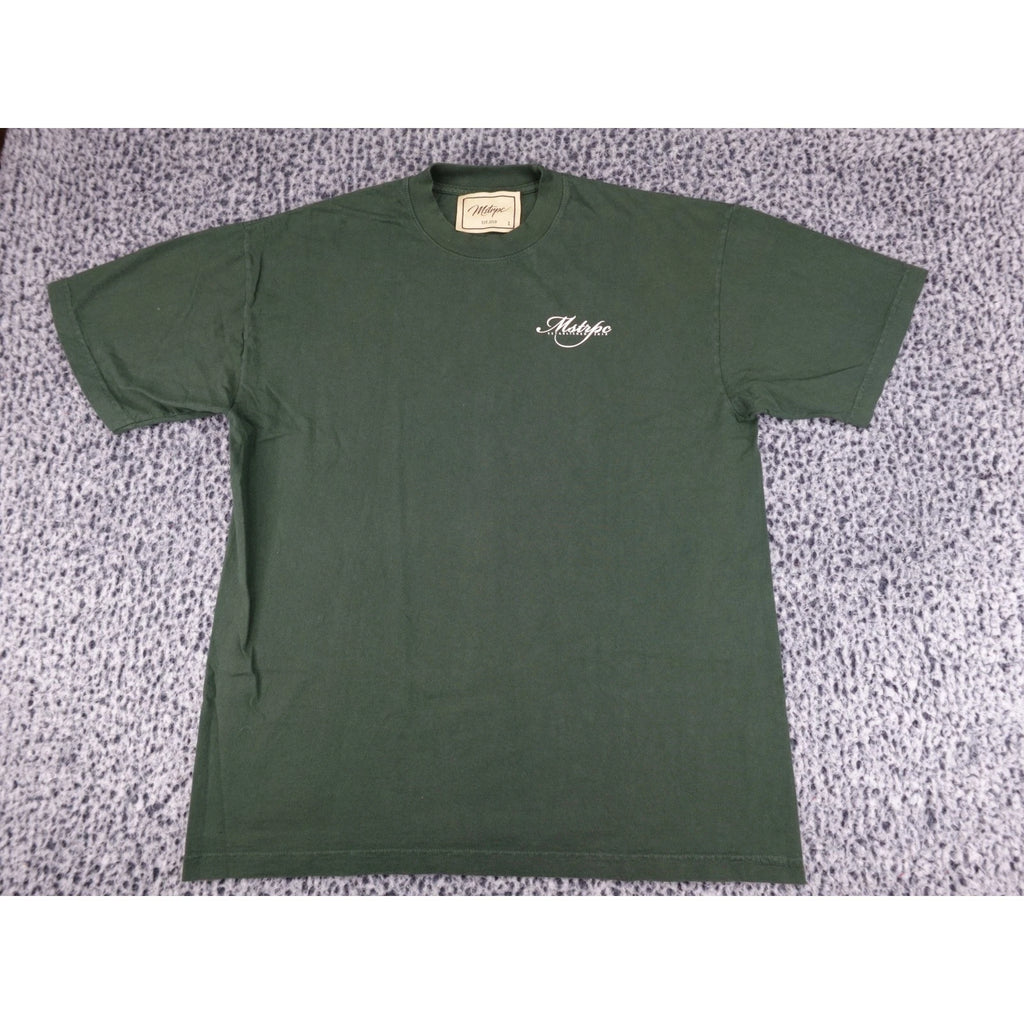 Mstrpc Graphic T-Shirt Mens Size L Forest Green Good Script Logo Streetwear