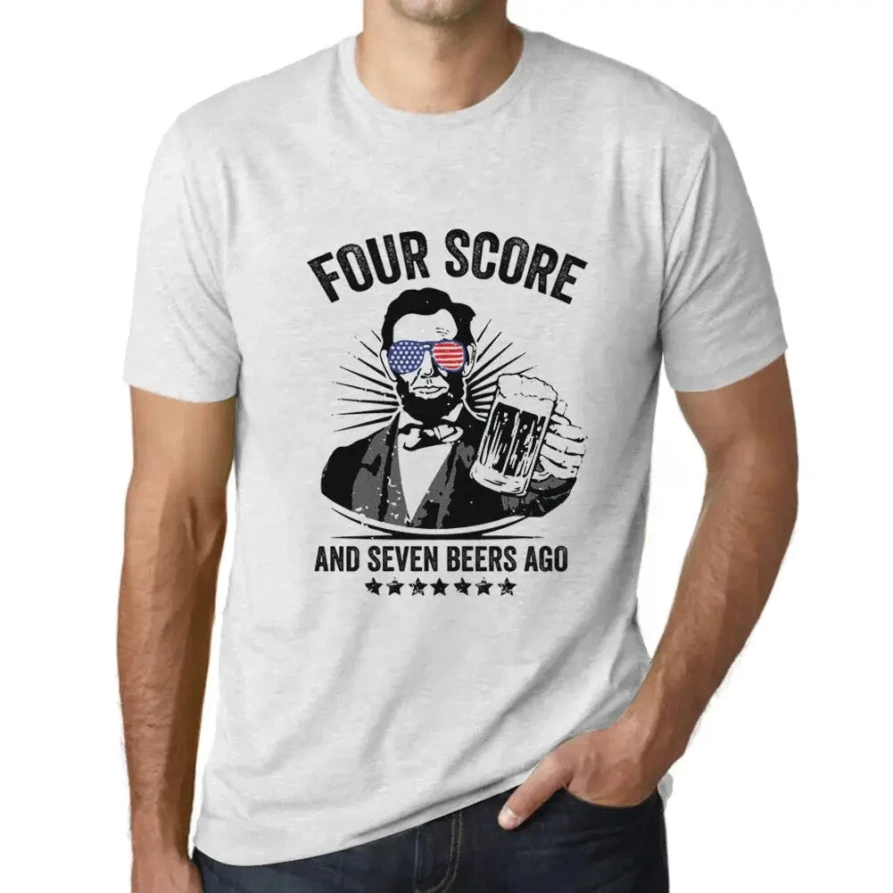 Men's Graphic T-Shirt Four Score And Seven Beers Ago 4th July Eco-Friendly