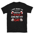 Wine & My Cat Cute Cat Funny Animal Kitty Cats T-Shirt