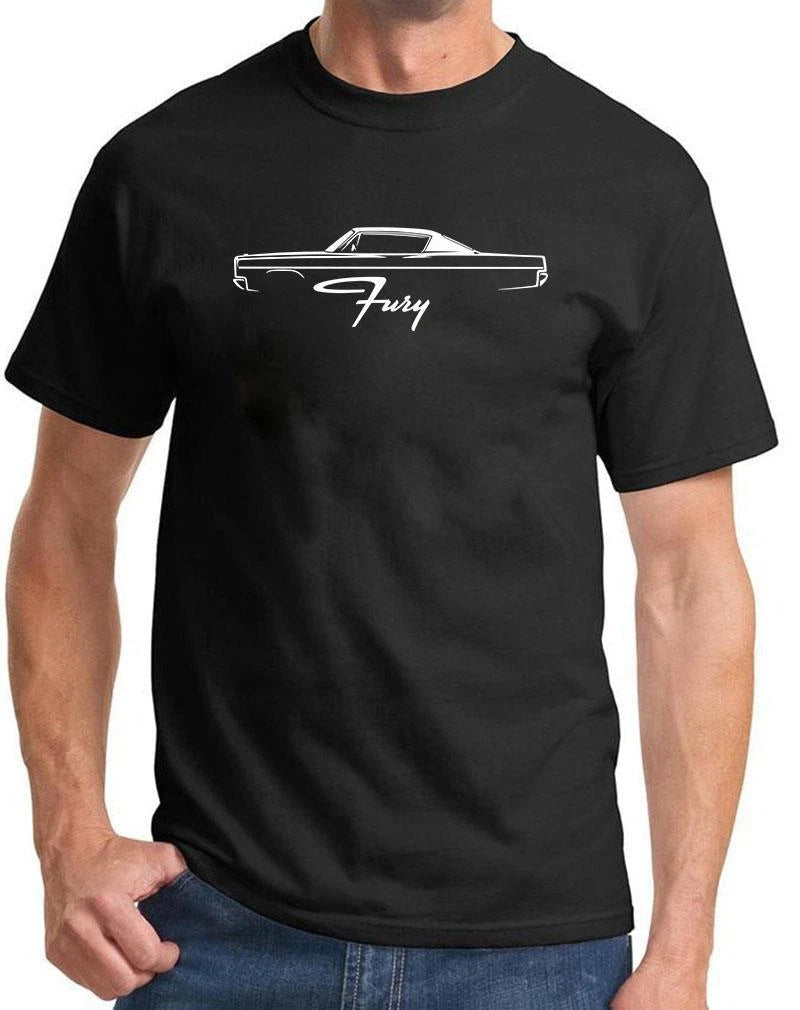 1968 Plymouth Fury III Hardtop Outline Design Tshirt NEW COLORS
