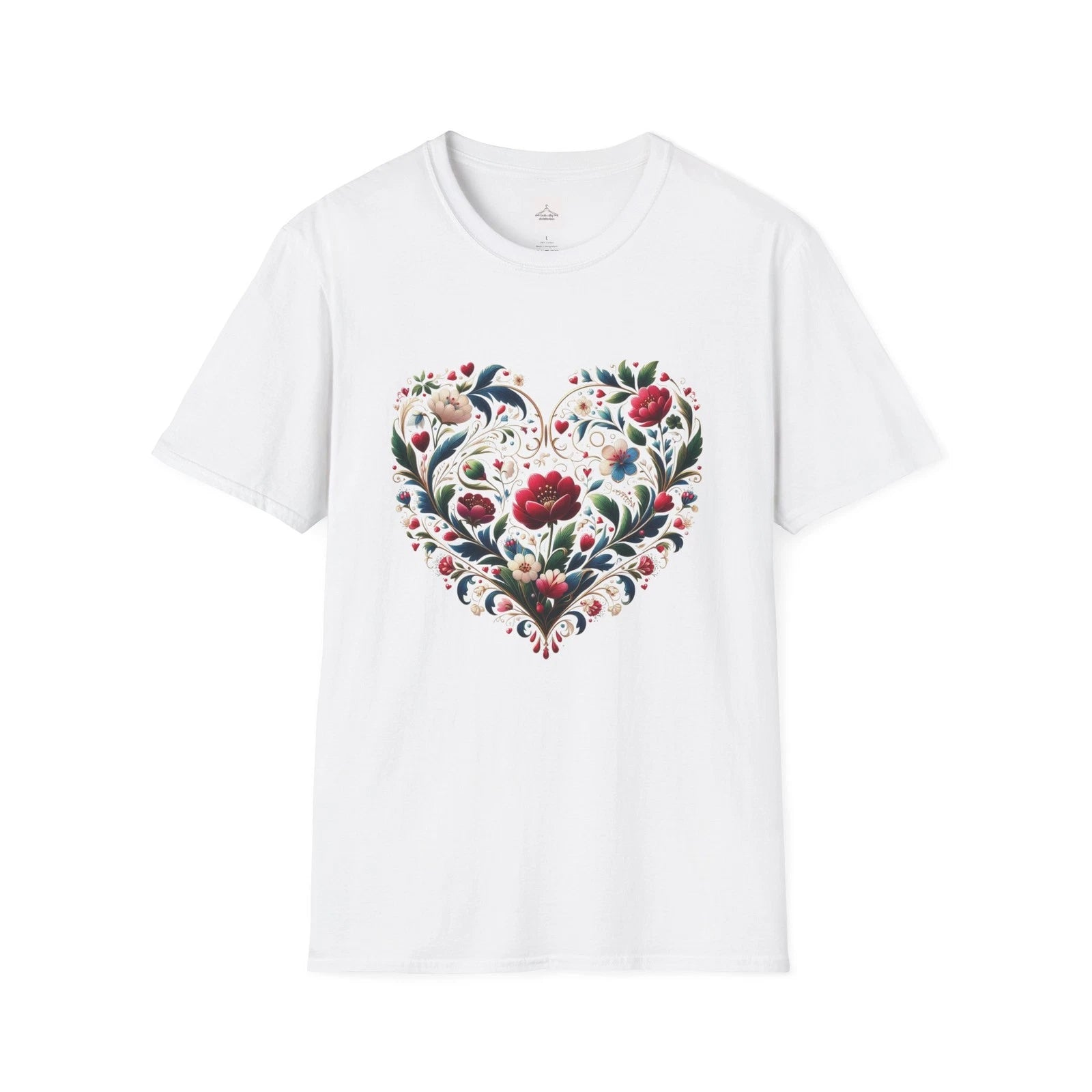 Floral Heart T-Shirt, Unisex Tee, Boho Chic Top, Perfect Gift for Her, [...]