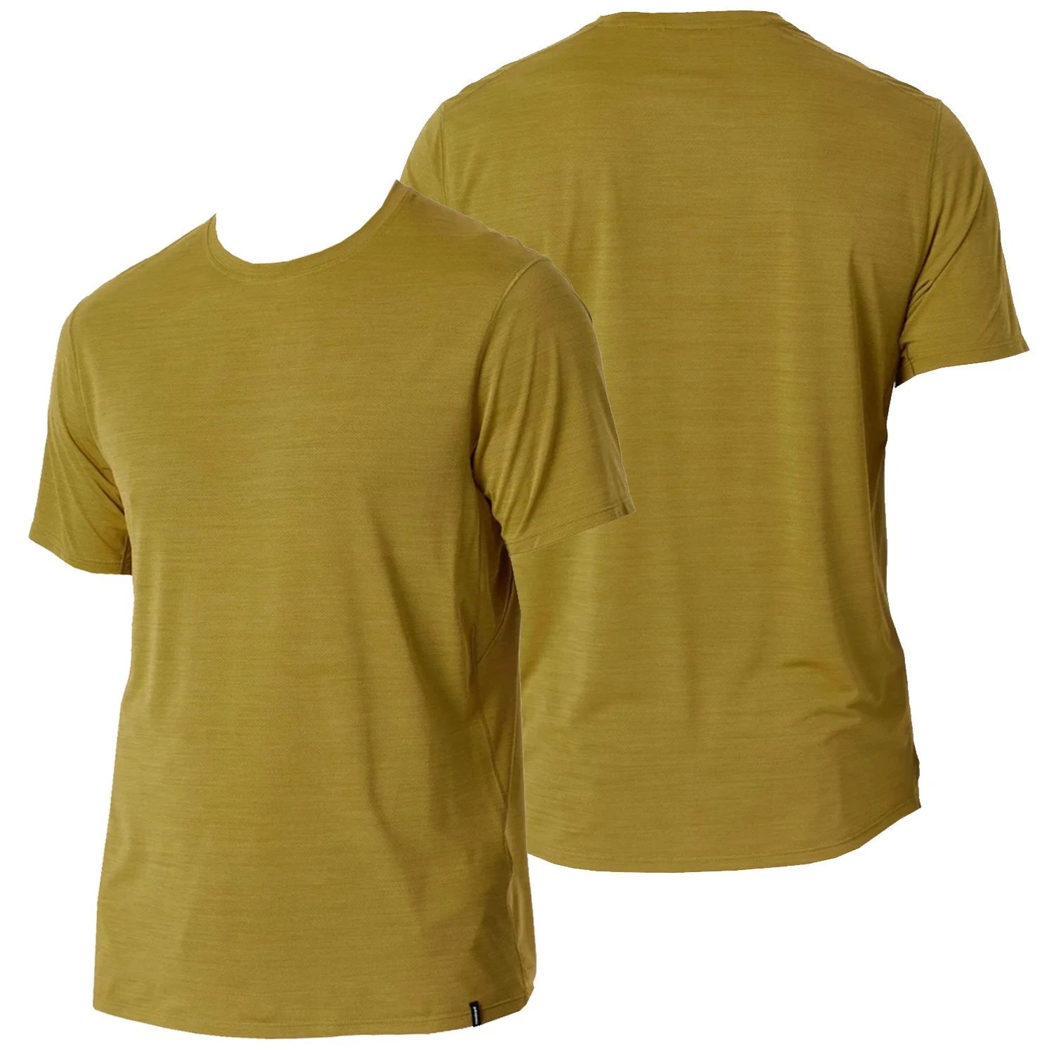 Patagonia Mens Capilene Cool Ultra S/S T-shirt - Black - Bobcat Brown/X-Dye