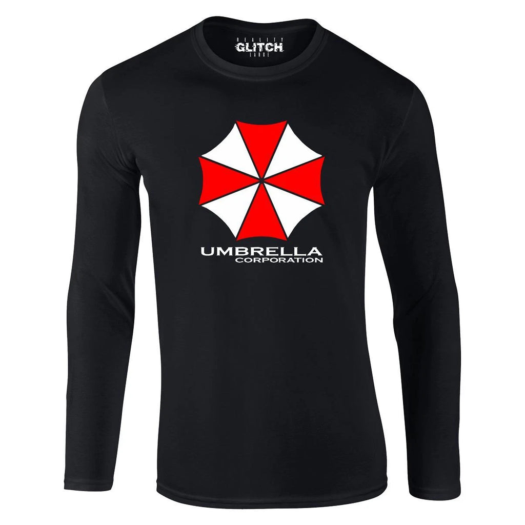 Umbrella Corporation Long Sleeve Men's T-Shirt Evil Biohazard Horror Gaming