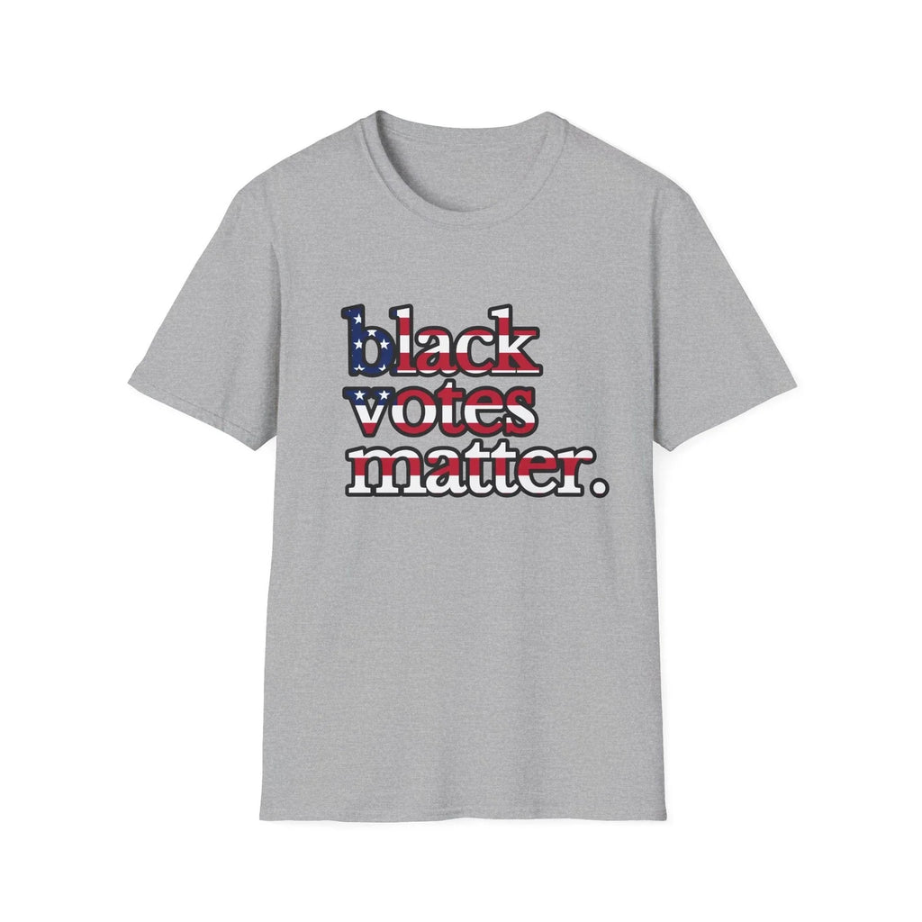 Black Votes Matter American Flag Lettering T-Shirt | Voting Rights